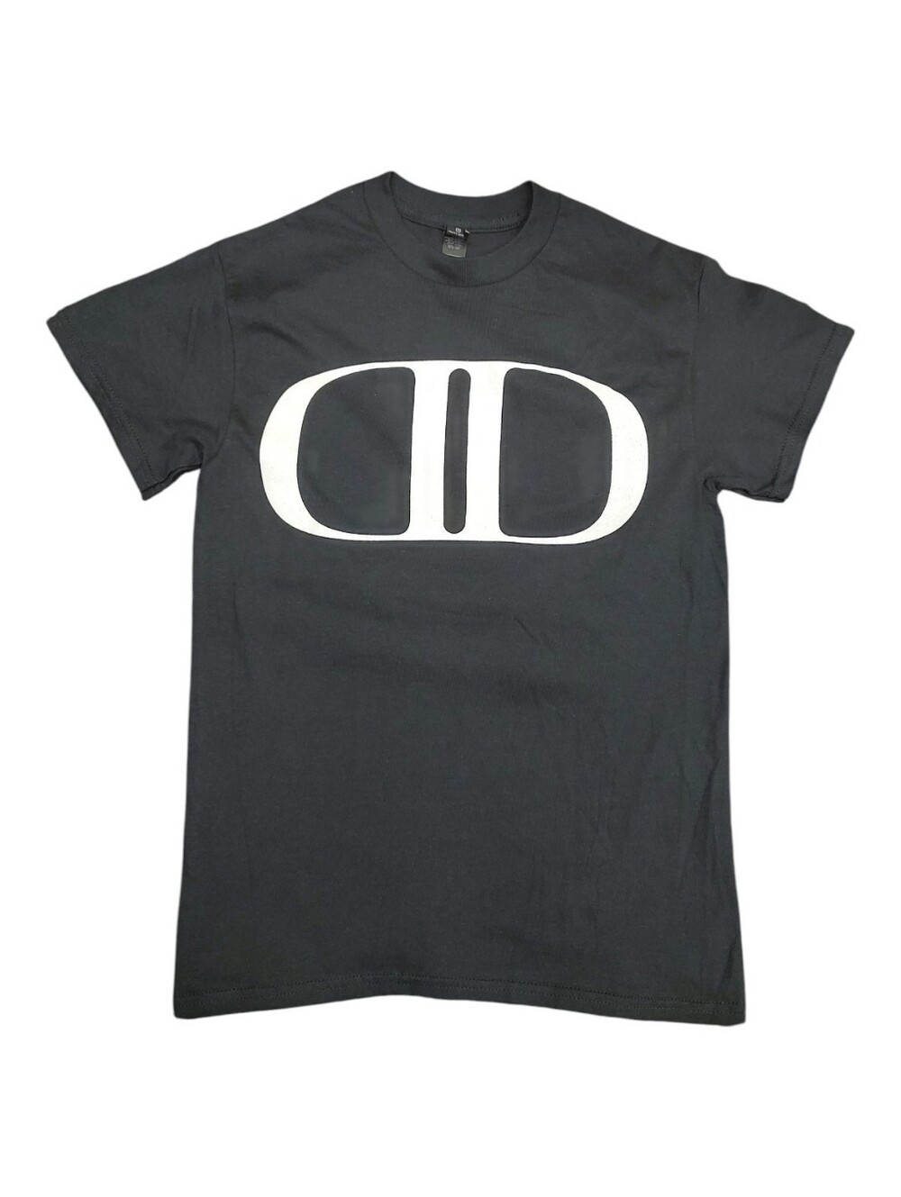 Black Graphic Short Sleeve T-Shirt with White Logo